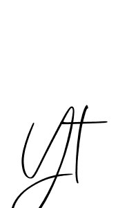 How to make Yt signature? Allison_Script is a professional autograph style. Create handwritten signature for Yt name. Yt signature style 2 images and pictures png
