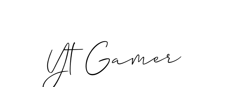 How to make Yt Gamer name signature. Use Allison_Script style for creating short signs online. This is the latest handwritten sign. Yt Gamer signature style 2 images and pictures png