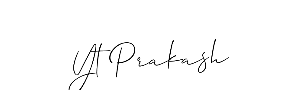 How to Draw Yt Prakash signature style? Allison_Script is a latest design signature styles for name Yt Prakash. Yt Prakash signature style 2 images and pictures png