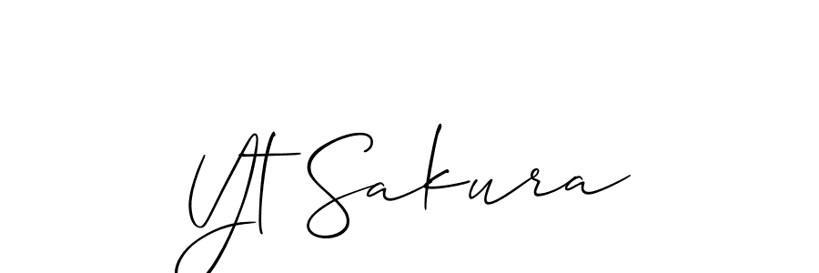 Once you've used our free online signature maker to create your best signature Allison_Script style, it's time to enjoy all of the benefits that Yt Sakura name signing documents. Yt Sakura signature style 2 images and pictures png
