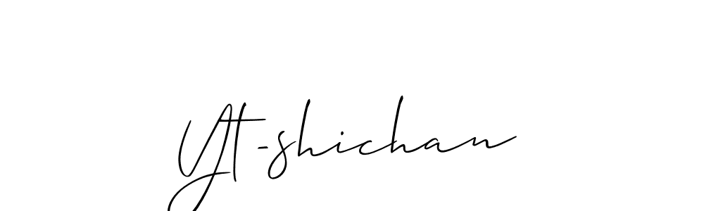 This is the best signature style for the Yt-shichan name. Also you like these signature font (Allison_Script). Mix name signature. Yt-shichan signature style 2 images and pictures png