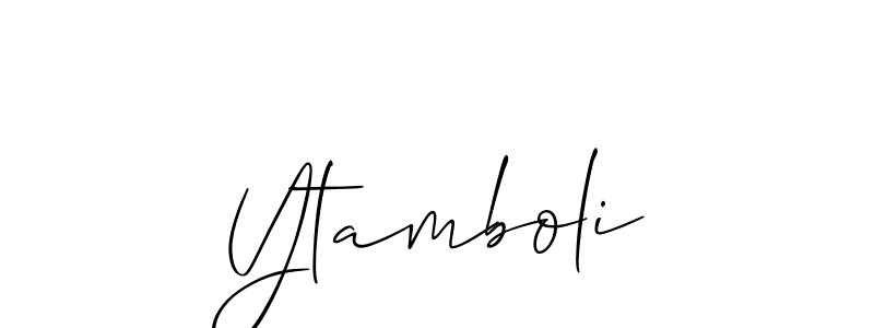 Make a beautiful signature design for name Ytamboli. With this signature (Allison_Script) style, you can create a handwritten signature for free. Ytamboli signature style 2 images and pictures png
