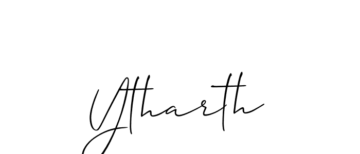 Create a beautiful signature design for name Ytharth. With this signature (Allison_Script) fonts, you can make a handwritten signature for free. Ytharth signature style 2 images and pictures png