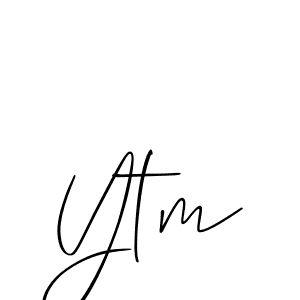 The best way (Allison_Script) to make a short signature is to pick only two or three words in your name. The name Ytm include a total of six letters. For converting this name. Ytm signature style 2 images and pictures png