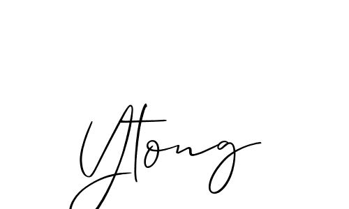 Create a beautiful signature design for name Ytong. With this signature (Allison_Script) fonts, you can make a handwritten signature for free. Ytong signature style 2 images and pictures png