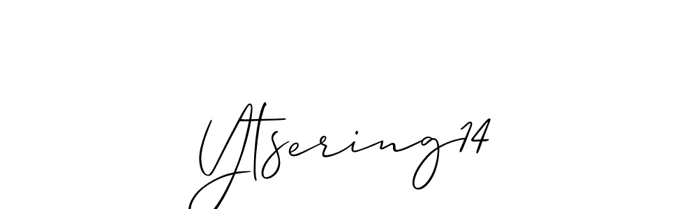 It looks lik you need a new signature style for name Ytsering14. Design unique handwritten (Allison_Script) signature with our free signature maker in just a few clicks. Ytsering14 signature style 2 images and pictures png