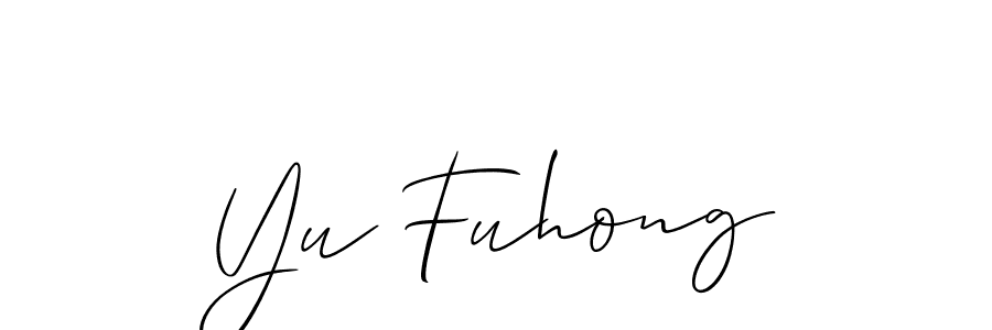 Create a beautiful signature design for name Yu Fuhong. With this signature (Allison_Script) fonts, you can make a handwritten signature for free. Yu Fuhong signature style 2 images and pictures png