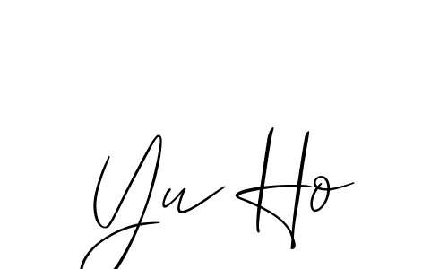 Create a beautiful signature design for name Yu Ho. With this signature (Allison_Script) fonts, you can make a handwritten signature for free. Yu Ho signature style 2 images and pictures png