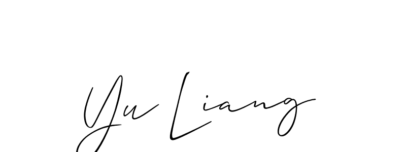 Create a beautiful signature design for name Yu Liang. With this signature (Allison_Script) fonts, you can make a handwritten signature for free. Yu Liang signature style 2 images and pictures png