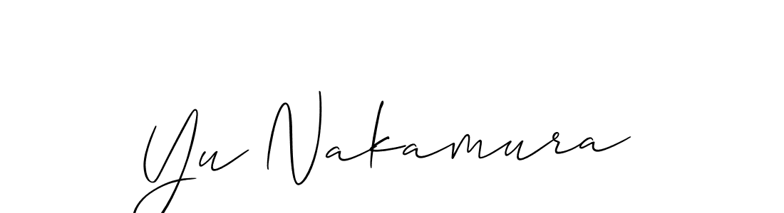 Also we have Yu Nakamura name is the best signature style. Create professional handwritten signature collection using Allison_Script autograph style. Yu Nakamura signature style 2 images and pictures png