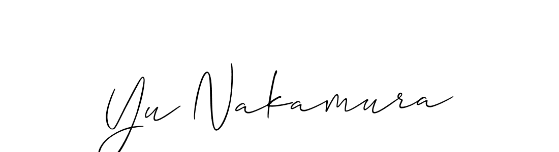 Also we have Yu Nakamura name is the best signature style. Create professional handwritten signature collection using Allison_Script autograph style. Yu Nakamura signature style 2 images and pictures png