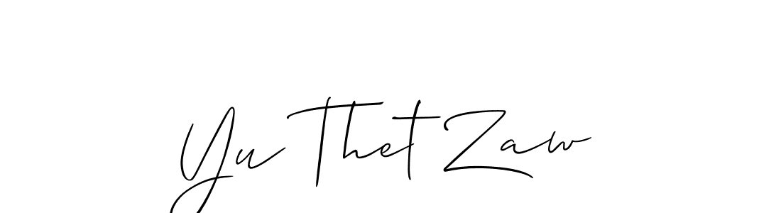 Similarly Allison_Script is the best handwritten signature design. Signature creator online .You can use it as an online autograph creator for name Yu Thet Zaw. Yu Thet Zaw signature style 2 images and pictures png