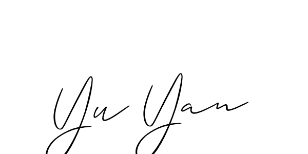 Best and Professional Signature Style for Yu Yan. Allison_Script Best Signature Style Collection. Yu Yan signature style 2 images and pictures png