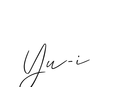 How to make Yu-i name signature. Use Allison_Script style for creating short signs online. This is the latest handwritten sign. Yu-i signature style 2 images and pictures png
