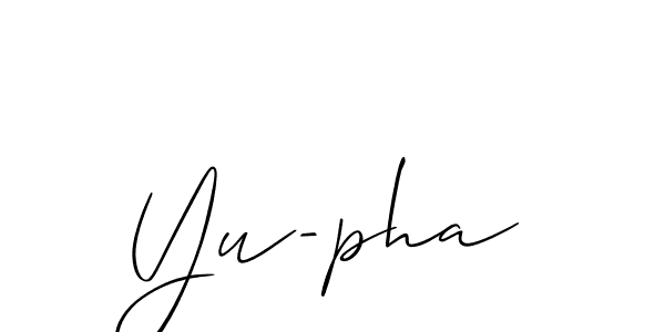 Make a beautiful signature design for name Yu-pha. With this signature (Allison_Script) style, you can create a handwritten signature for free. Yu-pha signature style 2 images and pictures png