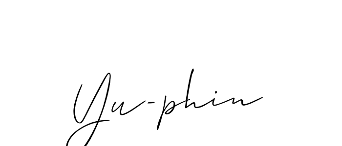 Yu-phin stylish signature style. Best Handwritten Sign (Allison_Script) for my name. Handwritten Signature Collection Ideas for my name Yu-phin. Yu-phin signature style 2 images and pictures png