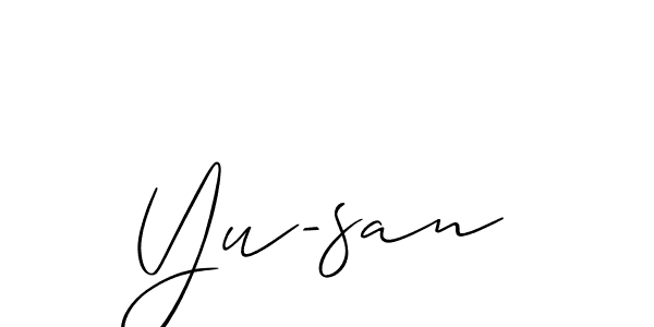 You can use this online signature creator to create a handwritten signature for the name Yu-san. This is the best online autograph maker. Yu-san signature style 2 images and pictures png