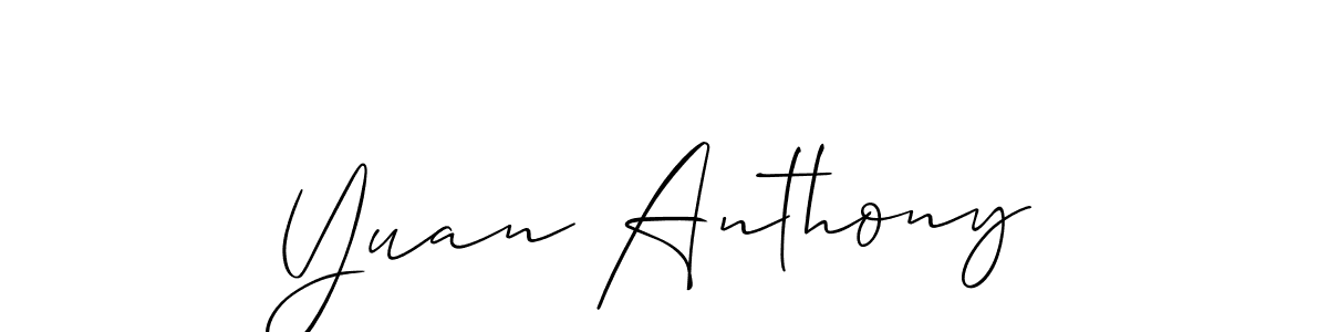 Best and Professional Signature Style for Yuan Anthony. Allison_Script Best Signature Style Collection. Yuan Anthony signature style 2 images and pictures png