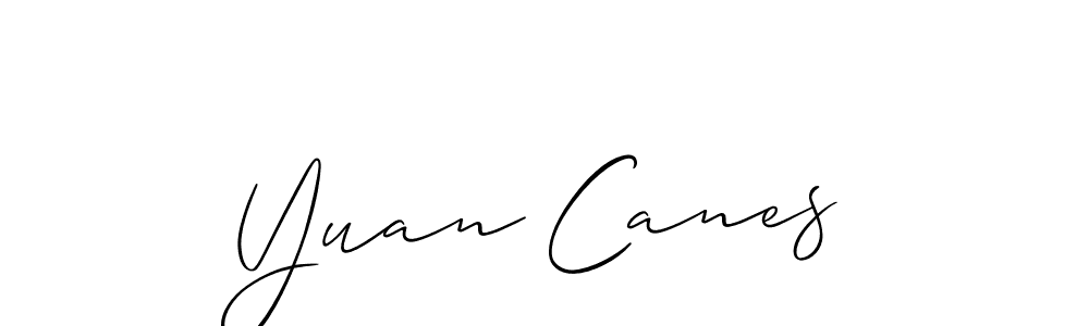 Best and Professional Signature Style for Yuan Canes. Allison_Script Best Signature Style Collection. Yuan Canes signature style 2 images and pictures png
