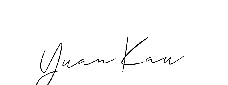 How to make Yuan Kau name signature. Use Allison_Script style for creating short signs online. This is the latest handwritten sign. Yuan Kau signature style 2 images and pictures png