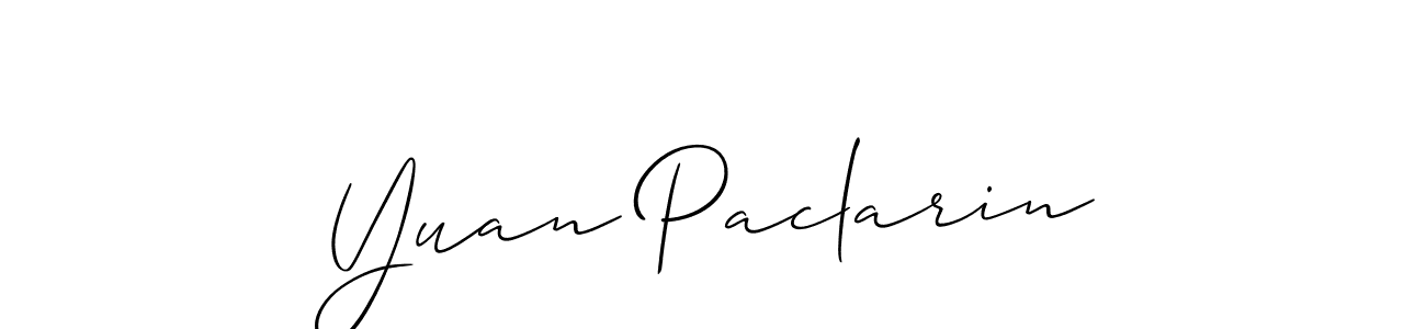 How to Draw Yuan Paclarin signature style? Allison_Script is a latest design signature styles for name Yuan Paclarin. Yuan Paclarin signature style 2 images and pictures png