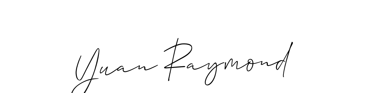 Design your own signature with our free online signature maker. With this signature software, you can create a handwritten (Allison_Script) signature for name Yuan Raymond. Yuan Raymond signature style 2 images and pictures png