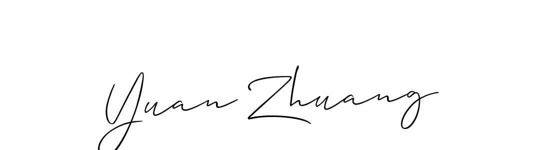 The best way (Allison_Script) to make a short signature is to pick only two or three words in your name. The name Yuan Zhuang include a total of six letters. For converting this name. Yuan Zhuang signature style 2 images and pictures png