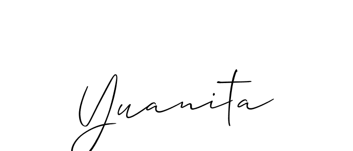 Yuanita stylish signature style. Best Handwritten Sign (Allison_Script) for my name. Handwritten Signature Collection Ideas for my name Yuanita. Yuanita signature style 2 images and pictures png
