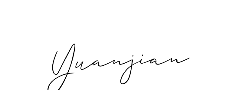 You should practise on your own different ways (Allison_Script) to write your name (Yuanjian) in signature. don't let someone else do it for you. Yuanjian signature style 2 images and pictures png