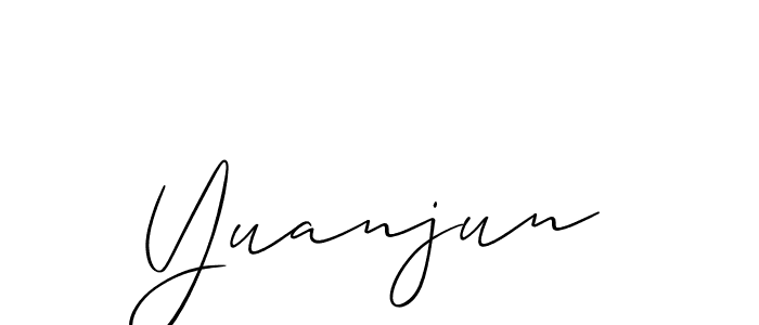 Similarly Allison_Script is the best handwritten signature design. Signature creator online .You can use it as an online autograph creator for name Yuanjun. Yuanjun signature style 2 images and pictures png