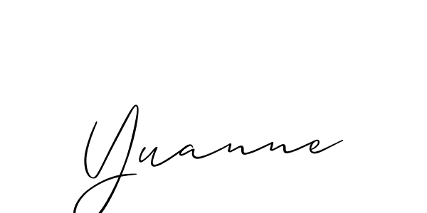 Yuanne stylish signature style. Best Handwritten Sign (Allison_Script) for my name. Handwritten Signature Collection Ideas for my name Yuanne. Yuanne signature style 2 images and pictures png