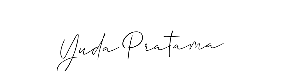 Design your own signature with our free online signature maker. With this signature software, you can create a handwritten (Allison_Script) signature for name Yuda Pratama. Yuda Pratama signature style 2 images and pictures png