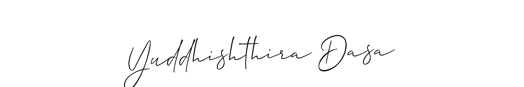 Make a short Yuddhishthira Dasa signature style. Manage your documents anywhere anytime using Allison_Script. Create and add eSignatures, submit forms, share and send files easily. Yuddhishthira Dasa signature style 2 images and pictures png