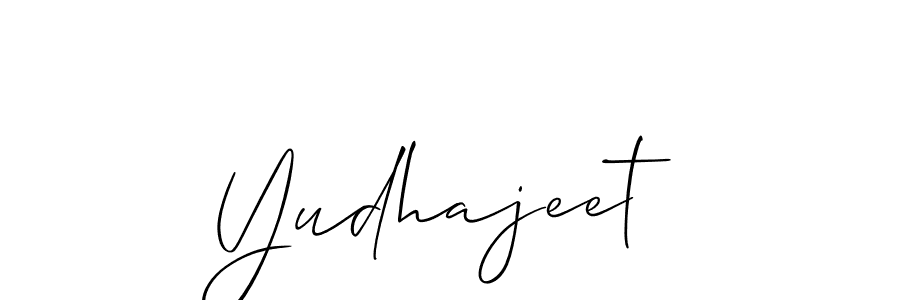 How to make Yudhajeet signature? Allison_Script is a professional autograph style. Create handwritten signature for Yudhajeet name. Yudhajeet signature style 2 images and pictures png