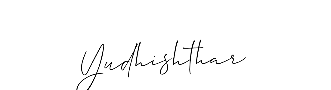 Make a beautiful signature design for name Yudhishthar. With this signature (Allison_Script) style, you can create a handwritten signature for free. Yudhishthar signature style 2 images and pictures png