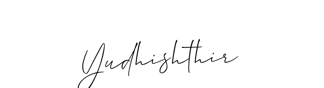 Design your own signature with our free online signature maker. With this signature software, you can create a handwritten (Allison_Script) signature for name Yudhishthir. Yudhishthir signature style 2 images and pictures png