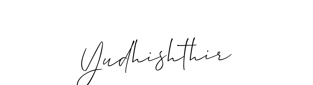 Design your own signature with our free online signature maker. With this signature software, you can create a handwritten (Allison_Script) signature for name Yudhishthir. Yudhishthir signature style 2 images and pictures png