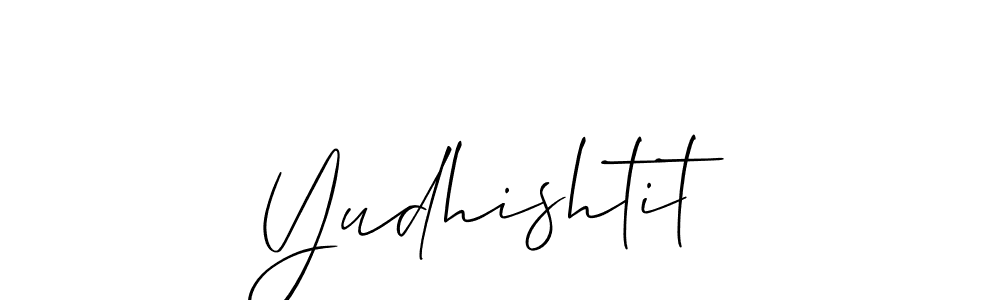 Make a beautiful signature design for name Yudhishtit. With this signature (Allison_Script) style, you can create a handwritten signature for free. Yudhishtit signature style 2 images and pictures png