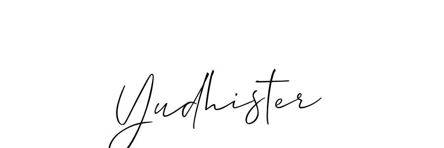 Design your own signature with our free online signature maker. With this signature software, you can create a handwritten (Allison_Script) signature for name Yudhister. Yudhister signature style 2 images and pictures png