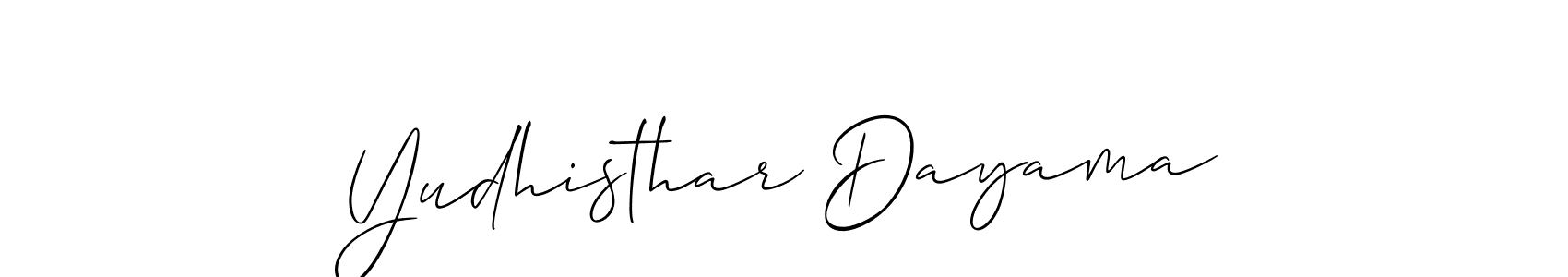 You should practise on your own different ways (Allison_Script) to write your name (Yudhisthar Dayama) in signature. don't let someone else do it for you. Yudhisthar Dayama signature style 2 images and pictures png