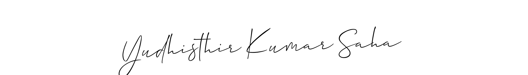 Also we have Yudhisthir Kumar Saha name is the best signature style. Create professional handwritten signature collection using Allison_Script autograph style. Yudhisthir Kumar Saha signature style 2 images and pictures png