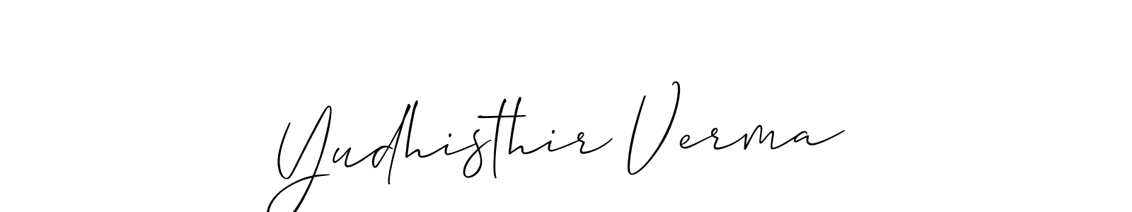 Also You can easily find your signature by using the search form. We will create Yudhisthir Verma name handwritten signature images for you free of cost using Allison_Script sign style. Yudhisthir Verma signature style 2 images and pictures png