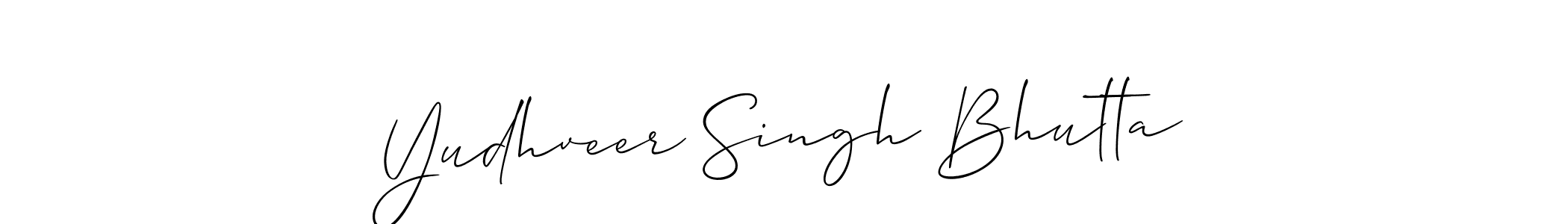 Use a signature maker to create a handwritten signature online. With this signature software, you can design (Allison_Script) your own signature for name Yudhveer Singh Bhutta. Yudhveer Singh Bhutta signature style 2 images and pictures png