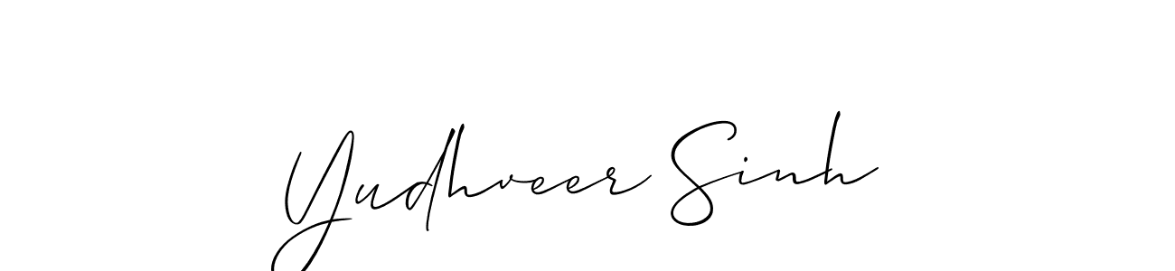 Use a signature maker to create a handwritten signature online. With this signature software, you can design (Allison_Script) your own signature for name Yudhveer Sinh. Yudhveer Sinh signature style 2 images and pictures png
