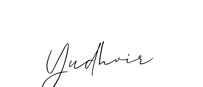 How to make Yudhvir signature? Allison_Script is a professional autograph style. Create handwritten signature for Yudhvir name. Yudhvir signature style 2 images and pictures png