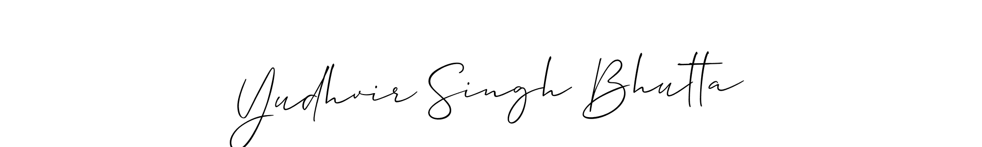 Design your own signature with our free online signature maker. With this signature software, you can create a handwritten (Allison_Script) signature for name Yudhvir Singh Bhutta. Yudhvir Singh Bhutta signature style 2 images and pictures png
