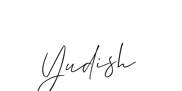 Use a signature maker to create a handwritten signature online. With this signature software, you can design (Allison_Script) your own signature for name Yudish. Yudish signature style 2 images and pictures png