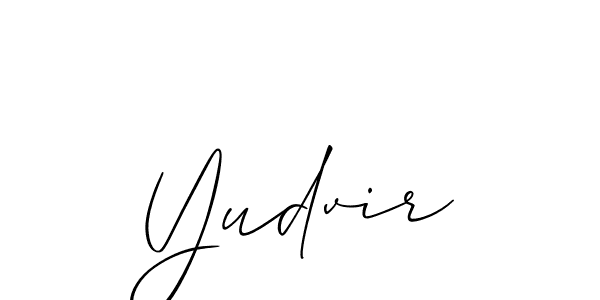 Similarly Allison_Script is the best handwritten signature design. Signature creator online .You can use it as an online autograph creator for name Yudvir. Yudvir signature style 2 images and pictures png