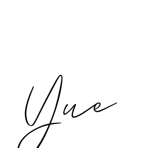 It looks lik you need a new signature style for name Yue. Design unique handwritten (Allison_Script) signature with our free signature maker in just a few clicks. Yue signature style 2 images and pictures png