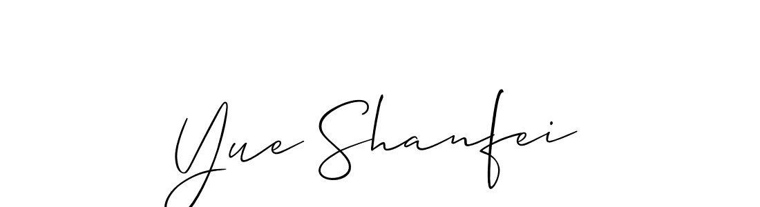 Also we have Yue Shanfei name is the best signature style. Create professional handwritten signature collection using Allison_Script autograph style. Yue Shanfei signature style 2 images and pictures png